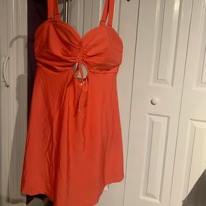 Old Navy Secret-Slim Plus-Size Underwire Coral Swim Dress